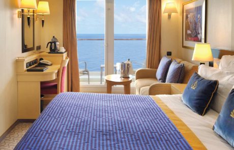 Queen Elizabeth Balcony Stateroom.