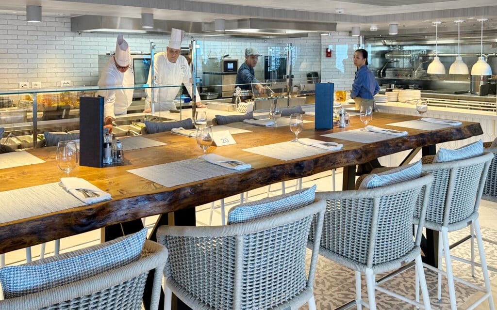 The Aquamare Kitchen on Oceania Marina.