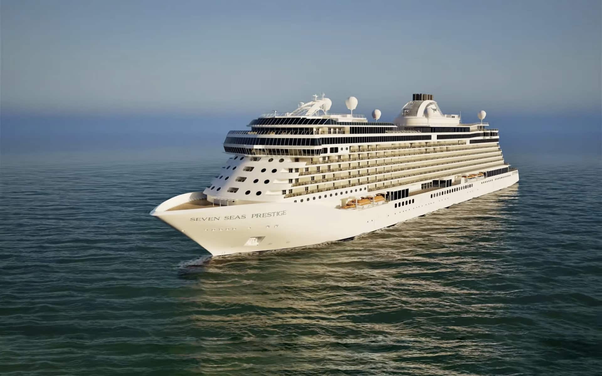 A rendering of the new Seven Seas Prestige cruise ship.