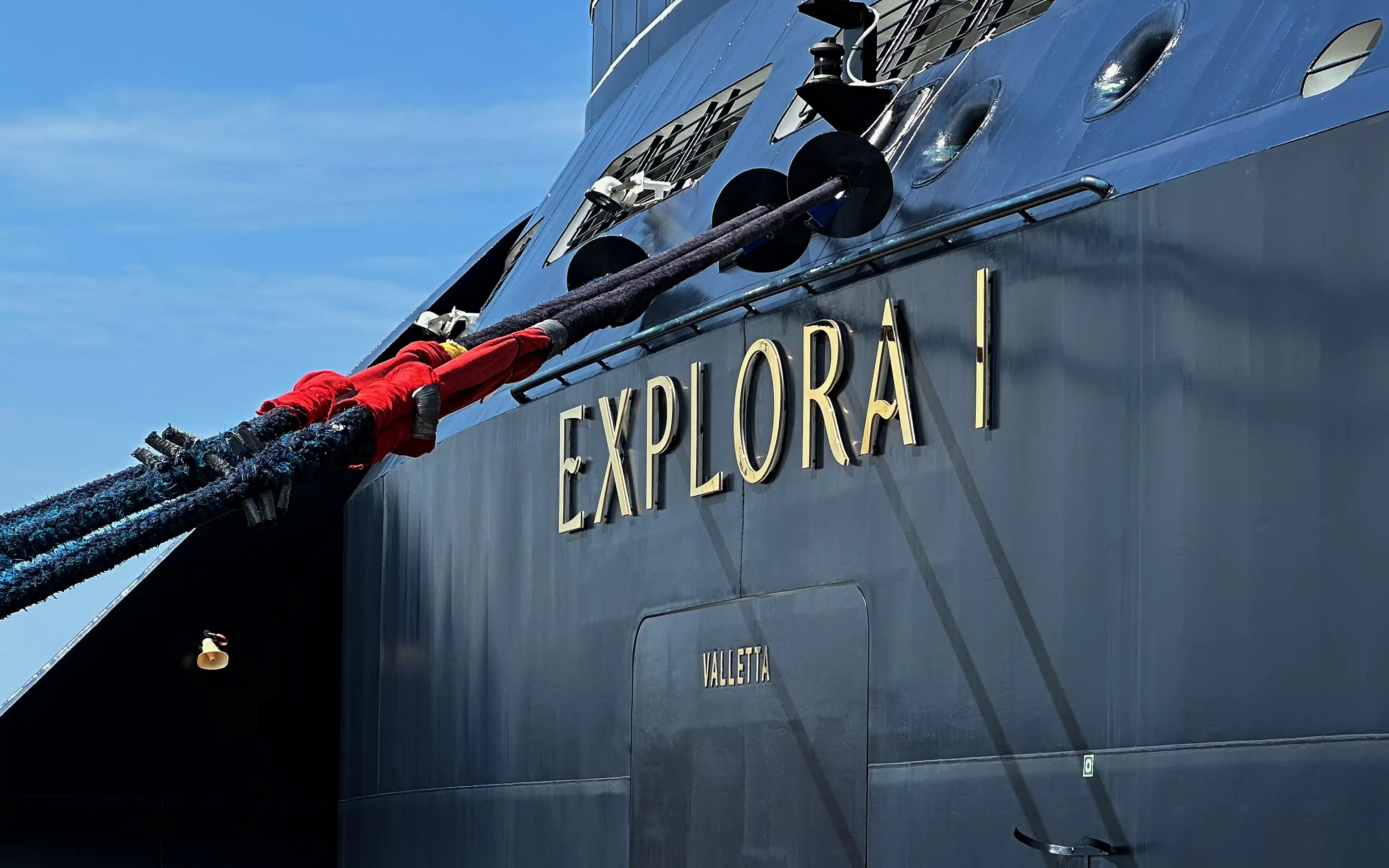 The stern of the Explora I cruise ship.