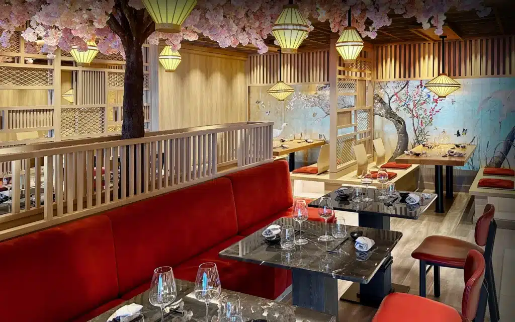 The Sakura restaurant on the Explora I cruise ship.