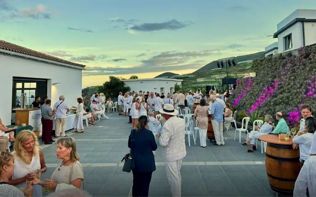 A sunset party at Ecofina Nogales La Palma, Canary Islands.