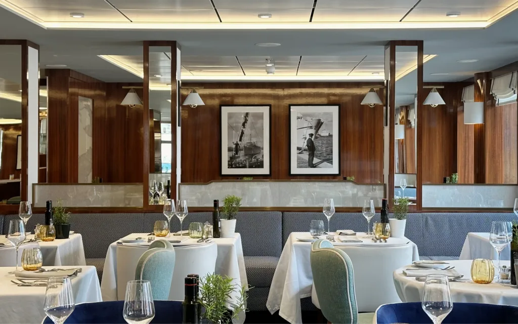 The Lisboa Restaurant on Atlas Ocean Voyages' World Traveller.