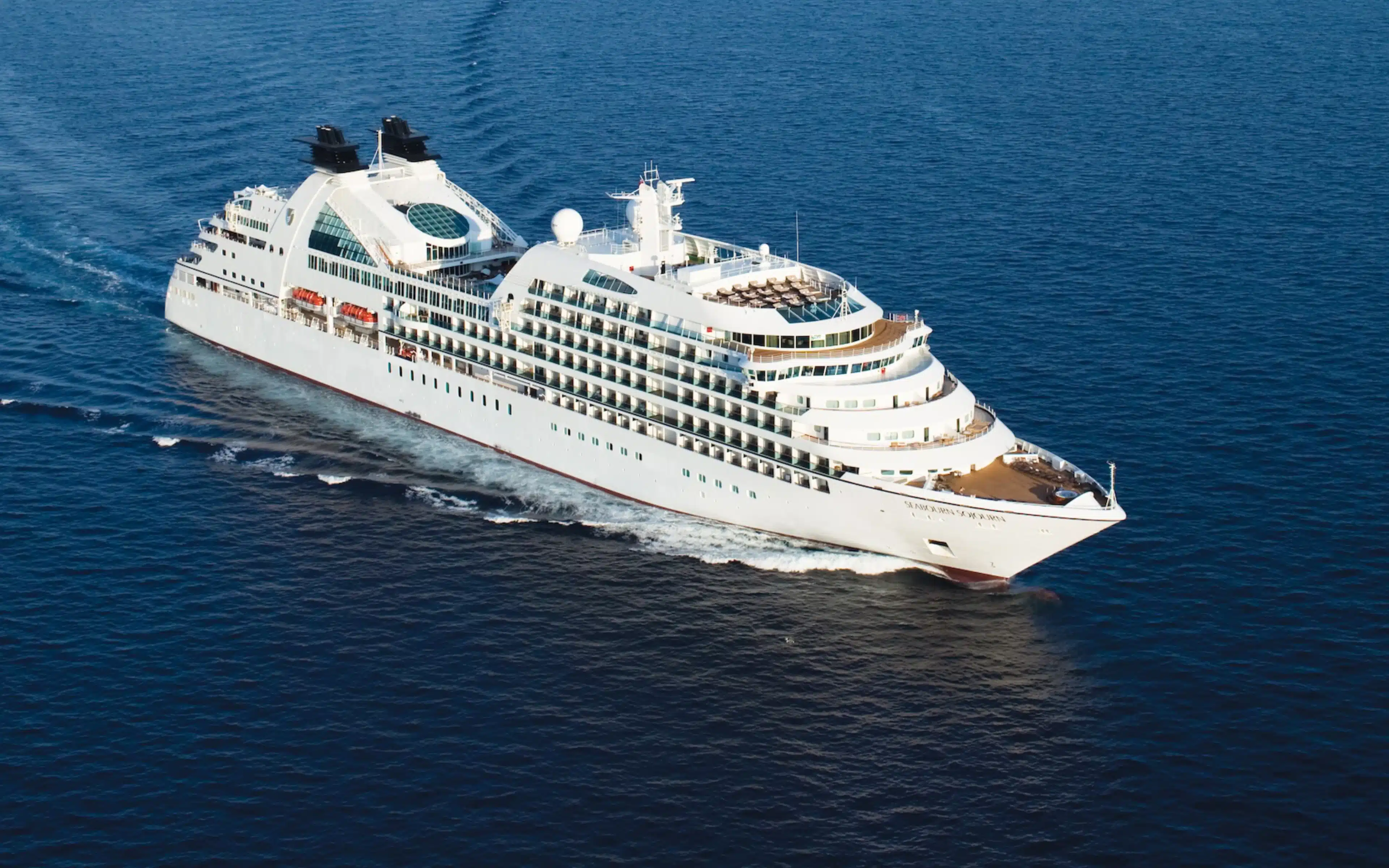 Seabourn Sojourn at sea.